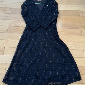 Ronni Nicole Black Sequin Party Dress Like New size 10